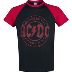 AC/DC Red Black Logo T-Shirt czarny/czerwony. Czarne t-shirty męskie marki AC/DC, l. Za 79,90 zł.