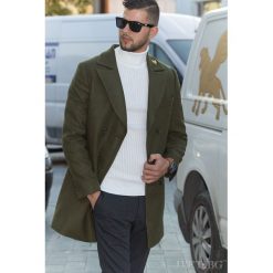 Męski płaszcz HARRY KHAKI. Brązowe płaszcze męskie m. W wyprzedaży za 169,00 zł.