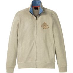 Bluza rozpinana bonprix piaskowy melanż. Brązowe bluzy męskie bonprix, xl, bez wzorów, bez kołnierzyka, bez rękawów, bez kaptura. Za 99,99 zł.