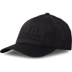 Czapka z daszkiem KARL LAGERFELD - 805618 501122 990. Czarne czapki damskie KARL LAGERFELD, bez wzorów, z elastanu. Za 249,00 zł.
