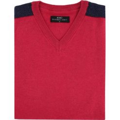 Sweter FABRIZIO K SWT000064. Czerwone swetry klasyczne męskie marki Giacomo Conti, na zimę, m, z bawełny. Za 199,00 zł.