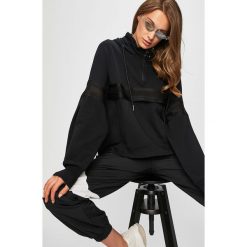 Diesel - Bluza. Czarne bluzy damskie Diesel, s, bez wzorów, z bawełny, bez rękawów, z kapturem. Za 839,90 zł.