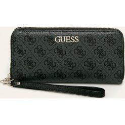 Guess Jeans - Portfel. Pomarańczowe portfele damskie Guess Jeans, z aplikacjami, z poliesteru. W wyprzedaży za 199,90 zł.