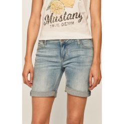 Mustang - Szorty jeansowe. Niebieskie spodenki i szorty męskie Mustang, bez wzorów, z elastanu, casualowe. Za 219,90 zł.