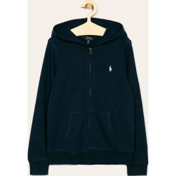 Polo Ralph Lauren - Bluza dziecięca 128-176 cm. Niebieskie bluzy dziewczęce Polo Ralph Lauren, bez wzorów, z bawełny, bez rękawów, z kapturem. W wyprzedaży za 279,90 zł.