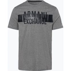 Armani Exchange - T-shirt męski, szary. Szare t-shirty męskie marki Armani Exchange, m, bez wzorów, bez kołnierzyka. Za 229,95 zł.