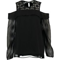 Bluzki asymetryczne: Cream VIVIAN LACE Bluzka pitch black