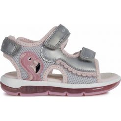 Geox - Sandały dziecięce. Szare sandały dziewczęce Geox, z gumy, bez zapięcia. Za 259,90 zł.