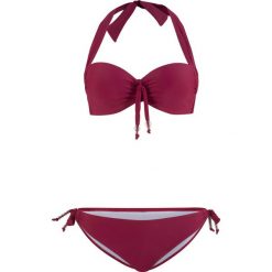 Bikini na fiszbinach (2 części) bonprix bordowy. Czerwone stroje kąpielowe damskie marki bonprix. Za 89,99 zł.