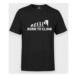 Koszulka męska Born to climb. Koszulki męskie MegaKoszulki, m, bez wzorów, z bawełny, z podwójnym kołnierzykiem, bez rękawów. Za 59,90 zł.