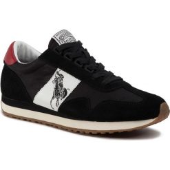 Sneakersy POLO RALPH LAUREN - Train 90 809755192007 Black/Red. Czarne sneakersy męskie Polo Ralph Lauren, na co dzień, bez wzorów, ze skóry, bez zapięcia. W wyprzedaży za 359,00 zł.