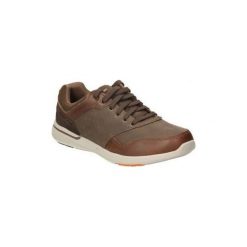 Półbuty Skechers 65406-BRN. Pomarańczowe półbuty męskie Skechers, bez wzorów, bez zapięcia. Za 285,68 zł.