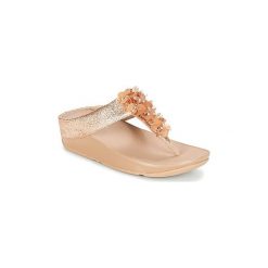 Japonki FitFlop BOOGALOO TOE POST. Różowe klapki damskie FitFlop, bez wzorów, bez obcasa. W wyprzedaży za 328,30 zł.