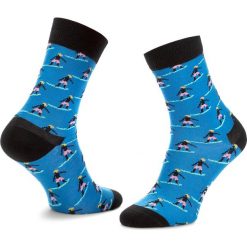 Skarpety Wysokie Unisex HAPPY SOCKS - SUR01-6000 Niebieski. Niebieskie skarpetki męskie Happy Socks, z bawełny. Za 34,90 zł.