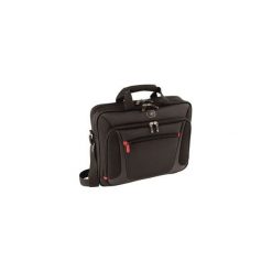 Torba na laptop Wenger Sensor 15'', poliester, pojemność 9 l, czarna. Czarne torby na laptopa marki Wenger, w paski, z poliesteru. Za 230,00 zł.