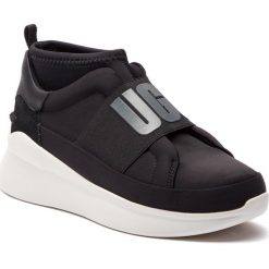 Sneakersy UGG - W Neutra Sneaker 1095097 W/Blk. Czarne półbuty damskie Ugg, ze skóry. W wyprzedaży za 369,00 zł.