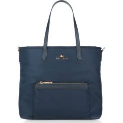 Torebka damska 88-4E-225-7. Niebieskie torebki klasyczne damskie Wittchen, w paski, z nylonu, eleganckie, bez dodatków. Za 275,90 zł.