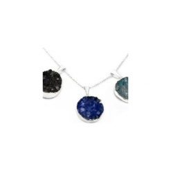 Colare Agat Druza srebro. Czarne naszyjniki damskie Brazi druse jewelry, na imprezę, z agatem, srebrne. Za 136,00 zł.