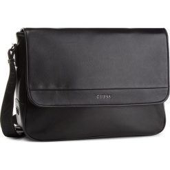 Torba na laptopa GUESS - HM6534 POL84 BLA. Czarne plecaki męskie Guess, z aplikacjami, ze skóry ekologicznej. W wyprzedaży za 369,00 zł.
