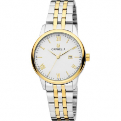 Zegarek kwarcowy w kolorze srebrno-biało-złotym. Szare, analogowe zegarki męskie Esprit Watches, ze stali. W wyprzedaży za 136,95 zł.