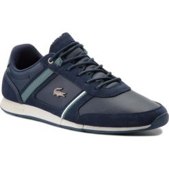 Sneakersy LACOSTE - Menerva 118 1 Cam 7-35CAM00782S3 Nvy/Grn. Niebieskie półbuty męskie Lacoste, na co dzień, bez wzorów, z zamszu, bez zapięcia. W wyprzedaży za 359,00 zł.