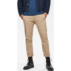 G-Star Raw - Spodnie. Brązowe spodnie męskie G-Star RAW, bez wzorów, z elastanu, retro. Za 419,90 zł.