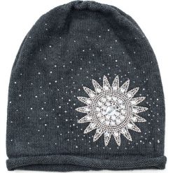 Czapka damska beanie Diamentowa rozeta grafitowa. Szare czapki zimowe damskie Art of Polo. Za 61,09 zł.