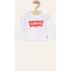 Levi's - Longsleeve dziecięcy 62-98 cm. Białe t-shirty chłopięce Levi's®, z nadrukiem, z bawełny, z długim rękawem. W wyprzedaży za 69,90 zł.