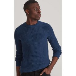 Klasyczny sweter - Granatowy. Niebieskie swetry męskie Reserved, s, klasyczne. Za 119,99 zł.