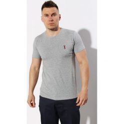 T-Shirt Orlovski R-neck Szara Bordo. Szare t-shirty męskie Edward Orlovski, l, bez wzorów, z bawełny, eleganckie, z włoskim kołnierzykiem. Za 39,00 zł.