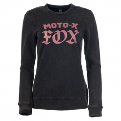 FOX Bluza Damska Moto X Crew Xs Czarna. Czarne bluzy damskie marki FOX, xs, z nadrukiem, bez rękawów, bez kaptura. W wyprzedaży za 164,00 zł.