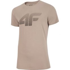 T-shirt męski TSM312 - beż. Szare koszulki męskie 4f, m, bez wzorów, bez kołnierzyka. Za 49,99 zł.