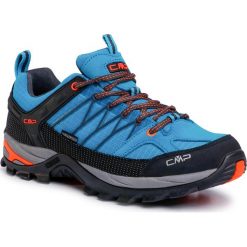 Trekkingi CMP - Rigel Low Trekking Shoe Wp 3Q54457 Rif/Antracite 13LE. Niebieskie trapery męskie CMP, ze skóry, bez zapięcia, trekkingowe. Za 359,00 zł.