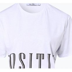 NA-KD - T-shirt damski, biały. Białe t-shirty damskie NA-KD, s, bez wzorów, z bawełny, bez kołnierzyka. Za 79,95 zł.
