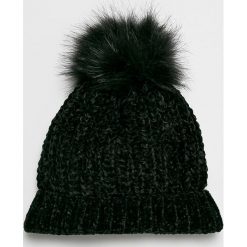 Vero Moda - Czapka. Czarne czapki zimowe damskie marki Vero Moda, z dzianiny. W wyprzedaży za 27,90 zł.