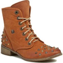 Buty zimowe damskie: Botki NEŚCIOR – 01-B Brązowy
