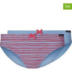 Figi (2 pary) w kolorze błękitnym i czerwonym. Czerwone majtki dziewczęce Skiny Girls. W wyprzedaży za 35,95 zł.