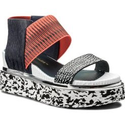 Rzymianki damskie: Sandały UNITED NUDE - Rico Sandal 1030444646108 Black And White Mix/Neon Red/Navy