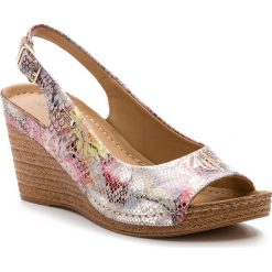 Sandały LASOCKI - RST-2135-01 Multicolor. Brązowe klapki damskie Lasocki, bez wzorów, ze skóry, bez obcasa, na obcasie. Za 129,99 zł.