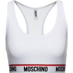 Biustonosz top Moschino Underwear & Swim A4503 9014. Czarne biustonosze Moschino Underwear & Swim, bez wzorów, z elastanu. W wyprzedaży za 219,00 zł.