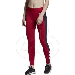 Legginsy adidas Sport ID Tights bordowy EB3770. Czerwone spodnie damskie Adidas, w paski, z bawełny, na fitness i siłownię. Za 149,00 zł.