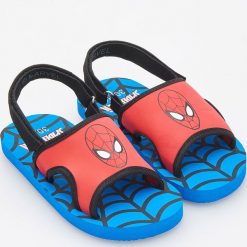 Sandały dziewczęce: Piankowe sandały spiderman – Niebieski