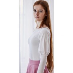 Bluzka Molinara Alba XXS biały. Białe bluzki damskie marki Marie Zélie, s, w paski, z elastanu, bez kołnierzyka, z długim rękawem. Za 167,00 zł.