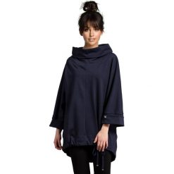 NIA Bluza oversize z kominem - granatowa. Czarne bluzy damskie BE, s, bez wzorów, bez rękawów, bez kaptura. Za 169,00 zł.