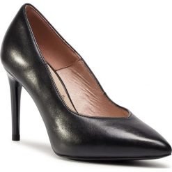 Szpilki TAMARIS - 1-22443-25 Black Leather 003. Czarne półbuty damskie Tamaris, bez wzorów, ze skóry ekologicznej, eleganckie, bez obcasa, na obcasie, bez zapięcia. Za 299,00 zł.