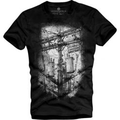 T-shirt UNDERWORLD Organic Cotton Danger. Czarne t-shirty męskie Underworld, xl, z nadrukiem, bez kołnierzyka. Za 69,99 zł.