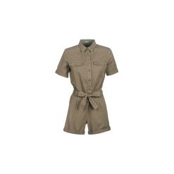 Kombinezony Benetton RIKO. Brązowe kombinezony damskie Benetton, s, bez wzorów, bez kołnierzyka, bez rękawów. Za 259,00 zł.