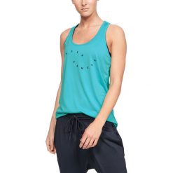 Under Armour Tech™ Podkoszulek Niebieski. Niebieskie podkoszulki damskie Under Armour, l, z nadrukiem, z poliesteru, bez rękawów. Za 128,95 zł.
