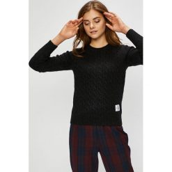 Calvin Klein Jeans - Sweter. Czarne swetry damskie marki Calvin Klein Jeans, s, bez wzorów, z wełny, z krótkim rękawem, krótkie, bez kaptura. W wyprzedaży za 359,90 zł.