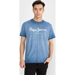 Pepe Jeans West Sir Koszulka Niebieski. Niebieskie podkoszulki męskie Pepe Jeans, l, z haftami, z bawełny, vintage, bez kołnierzyka, z krótkim rękawem, krótkie. Za 154,95 zł.